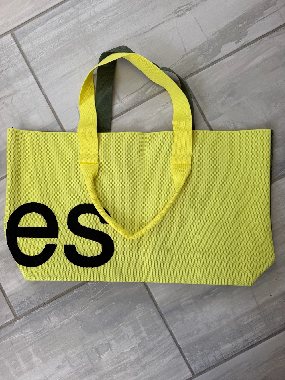CURVES Olive & Lime Canvas Tote Bag - Picture 2 of 6